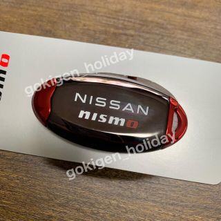 ニッサン(日産)の日産純正 NISMO インテリジェントキーケース(ダーククローム/レッド)(車外アクセサリ)