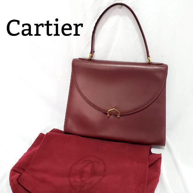 Cartier(カルティエ)の【極美品】カルティエ ハンドバッグ マストライン ゴールド金具 ボルドー レディースのバッグ(ハンドバッグ)の商品写真