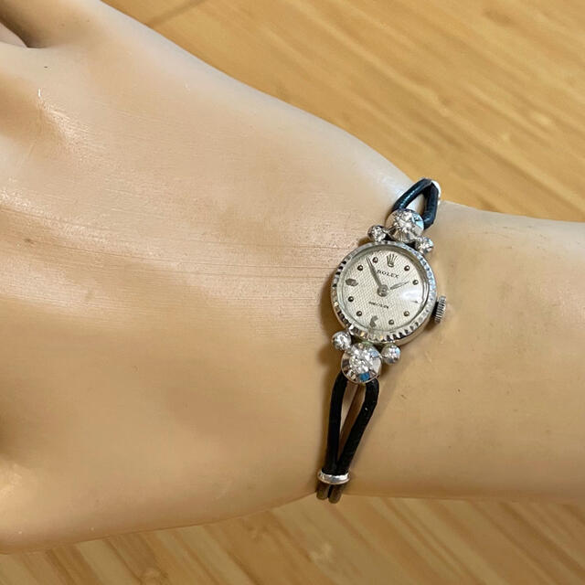 ROLEX(ロレックス)の(L様専用) ロレックス レディース アンティーク時計 18KWG 純正ダイヤ レディースのファッション小物(腕時計)の商品写真