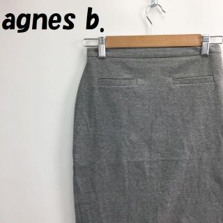 アニエスベー(agnes b.)の【人気】アニエスベー 膝丈 タイトスカート ブラック サイズ1(ひざ丈スカート)