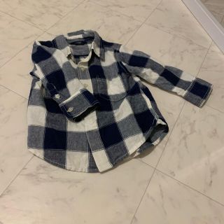 ベビーギャップ(babyGAP)のシャツ　チェック　長袖(シャツ/カットソー)