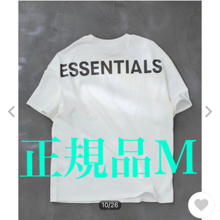シュプリーム(Supreme)のTシャツ　エッセンシャル　essentials 白　Ｍ　fear of GOD(Tシャツ/カットソー(半袖/袖なし))