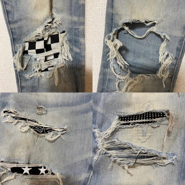 Saint Laurent(サンローラン)のAMIRI ART PATCH JEAN 28 アミリ メンズのパンツ(デニム/ジーンズ)の商品写真