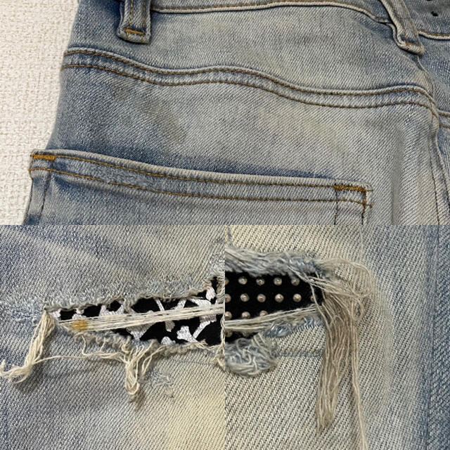 Saint Laurent(サンローラン)のAMIRI ART PATCH JEAN 28 アミリ メンズのパンツ(デニム/ジーンズ)の商品写真