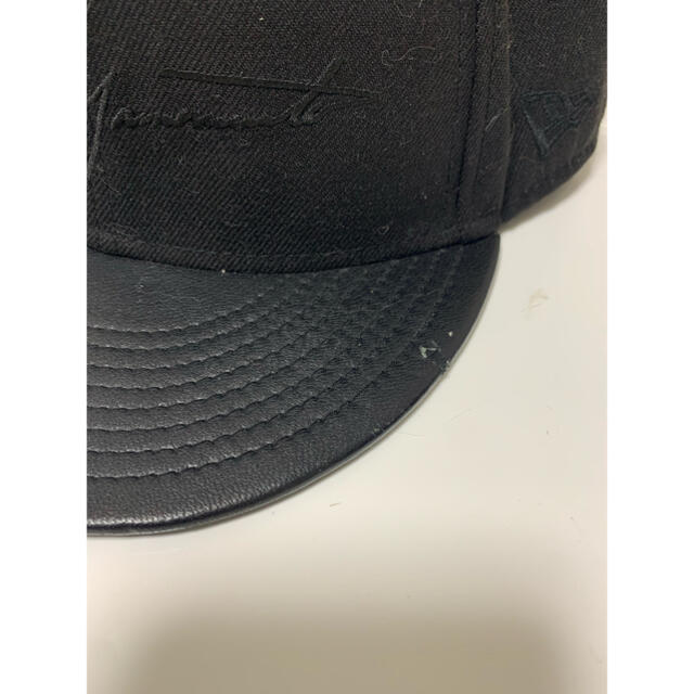 Yohji Yamamoto(ヨウジヤマモト)のYohji Yamamoto × NEW ERA 切り替えレザー メンズの帽子(キャップ)の商品写真