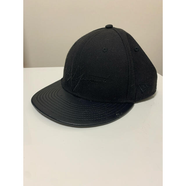 Yohji Yamamoto(ヨウジヤマモト)のYohji Yamamoto × NEW ERA 切り替えレザー メンズの帽子(キャップ)の商品写真