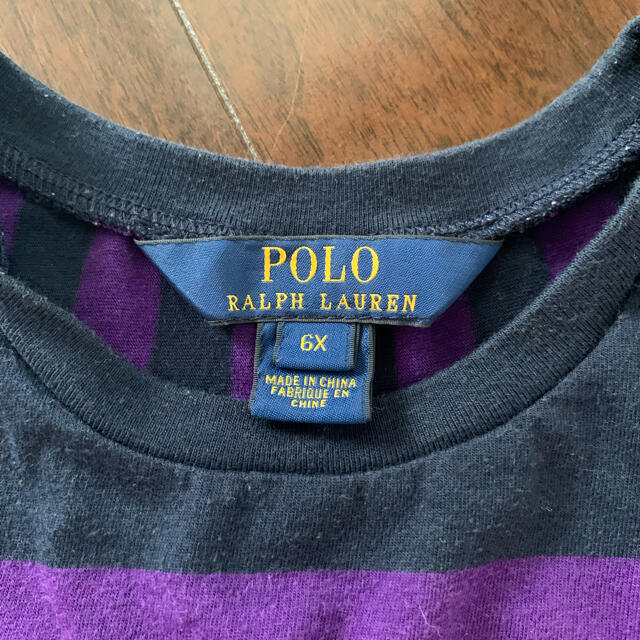 Ralph Lauren(ラルフローレン)のラルフ　ローレン　ボーダーTシャツ　6X キッズ/ベビー/マタニティのキッズ服男の子用(90cm~)(Tシャツ/カットソー)の商品写真