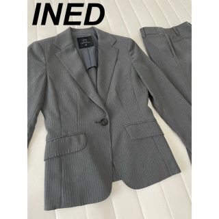 イネド(INED)のINED パンツスーツ サイズ7 グレー(スーツ)