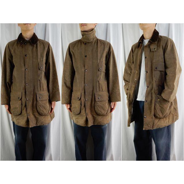 Barbour(バーブァー)のBarbour Solway Zipper Brown Size42 1989s メンズのジャケット/アウター(ステンカラーコート)の商品写真