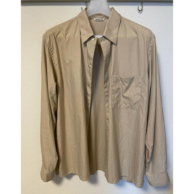 オーラリー21SSシャツWASHED FINX TWILL BOX SHIRT