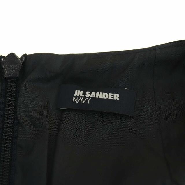 Jil Sander(ジルサンダー)のジルサンダー ワンピース ノースリーブ ロング ミモレ フレア 36 S 紺 レディースのワンピース(ロングワンピース/マキシワンピース)の商品写真