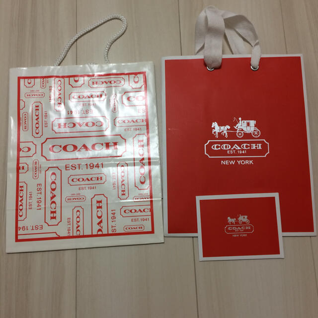COACH COACH 紙袋 ショップ袋 2枚とメッセージ袋の通販 by マミー COACH 紙袋 2枚