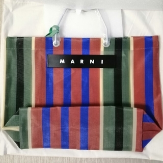 マルニ(Marni)の【限定値下げ】マルニフラワーカフェ　ストライプバック(トートバッグ)