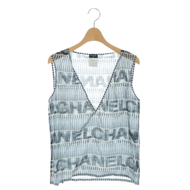 【ファッション通販】 ノースリーブ カットソー ブラウス シャネル - CHANEL 40 ブルーグリーン ホワイト シャツ/ブラウス(半袖/袖なし) 【ファッション通販】 ノースリーブ カットソー ブラウス シャネル - CHANEL 40 ブルーグリーン ホワイト シャツ/ブラウス(半袖/袖なし)