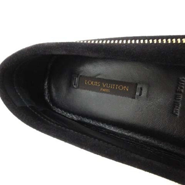 LOUIS VUITTON(ルイヴィトン)のルイヴィトン ドライビングシューズ フラットシューズ ロゴ 金具 スエード 黒 レディースの靴/シューズ(その他)の商品写真