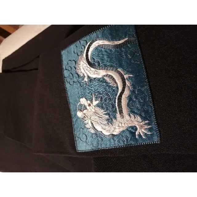 アンティーク 正絹 名古屋帯 刺繍 龍