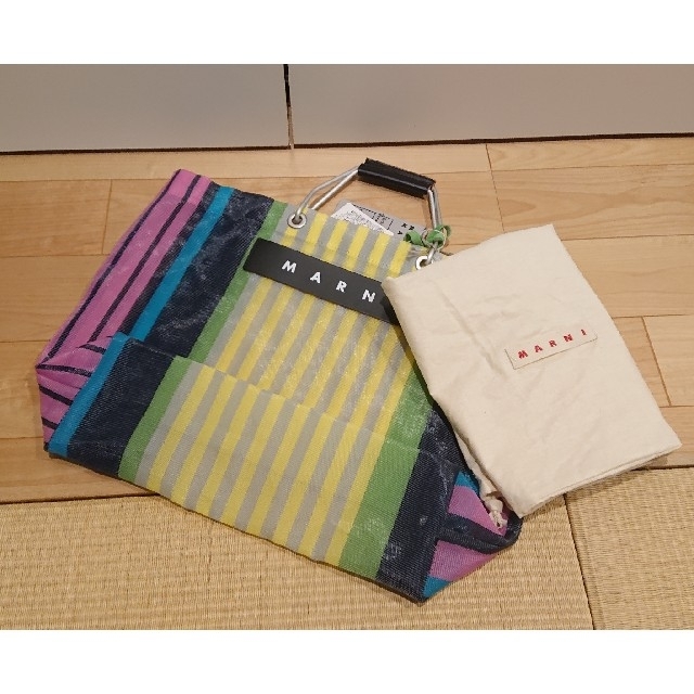 MARNI ストライプ トートバッグ