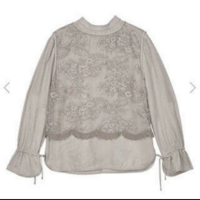 Ameri vintage BIB LACE LAYERED BLOUSE