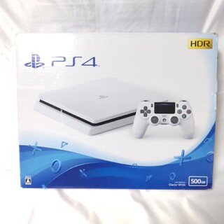 プレイステーション4(PlayStation4)のPS4 グレイシャーホワイト 薄型 CUH-2200A500GB 美品(家庭用ゲーム機本体)