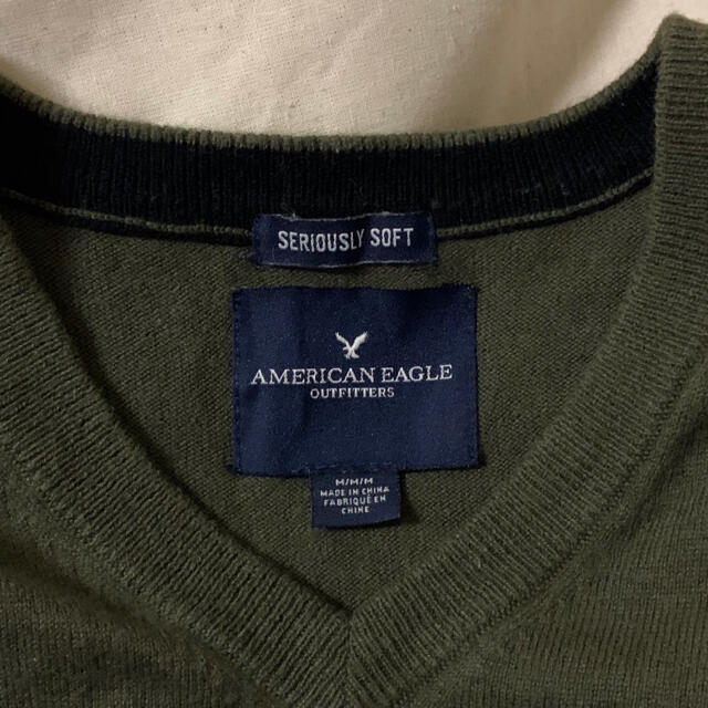 American Eagle(アメリカンイーグル)のAmericanEagleOutfitters(USA)Vネックハイゲージニット メンズのトップス(ニット/セーター)の商品写真