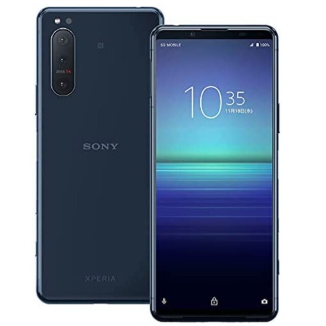 SONY Xperia 5 II（XQ-AS42）Blue 国内版SIMフリースマートフォン/携帯電話