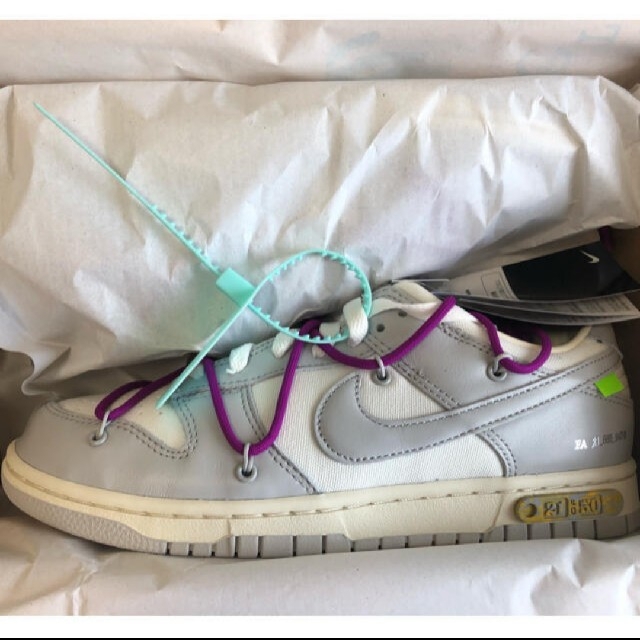 NIKE off-white Dunk Low LOT21  28cm