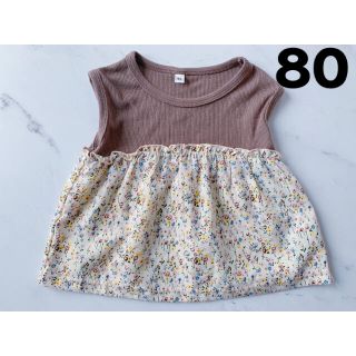 ワンピース　ベビー服　キッズ服　トップス　チュニック　スカート(80㎝)(ワンピース)