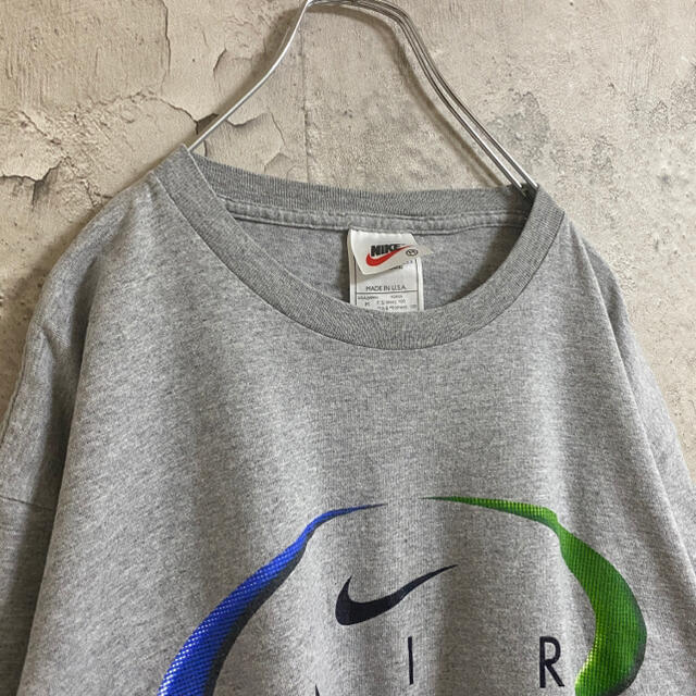 90s USA製 ナイキ 銀タグ Tシャツ 半袖  バックプリント グレー