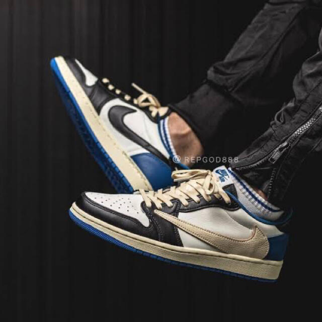 使い勝手の良い】 NIKE - Travis Scott fragment aj1 スニーカー