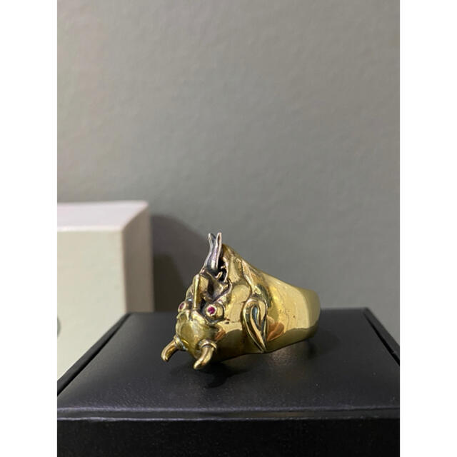 silver 925 brass ルビーリング デビル レディースのアクセサリー(リング(指輪))の商品写真