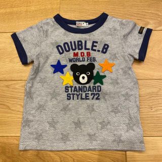 ダブルビー(DOUBLE.B)のダブルB ワッペンTシャツ　100  美品(Tシャツ/カットソー)