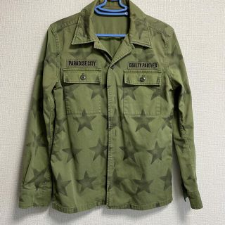 美品 ワコマリア チェーン刺繍 ミリタリーシャツJKT BDU カーキ L