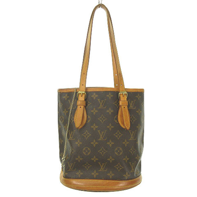 ルイ・ヴィトン LOUIS VUITTON プチ・バケット モノグラム バッグ24cm横