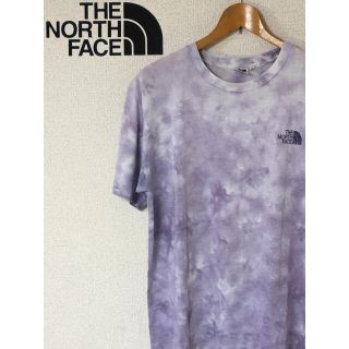 ザノースフェイス(THE NORTH FACE)の両面プリント フロントロゴ  ショルダーロゴ  パープル 紫  タイダイ(Tシャツ/カットソー(半袖/袖なし))