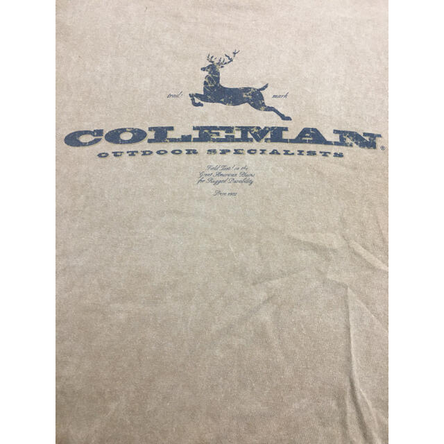 Coleman(コールマン)の希少 ヴィンテージ  コールマン  Coleman ベージュ MADEINUSA メンズのトップス(Tシャツ/カットソー(半袖/袖なし))の商品写真