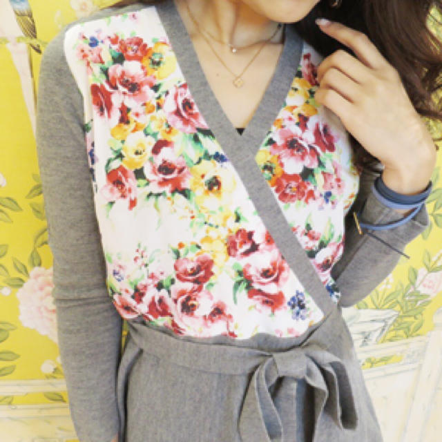 Chesty - ♥美品♥Chesty フラワー カシュクール ワンピース
