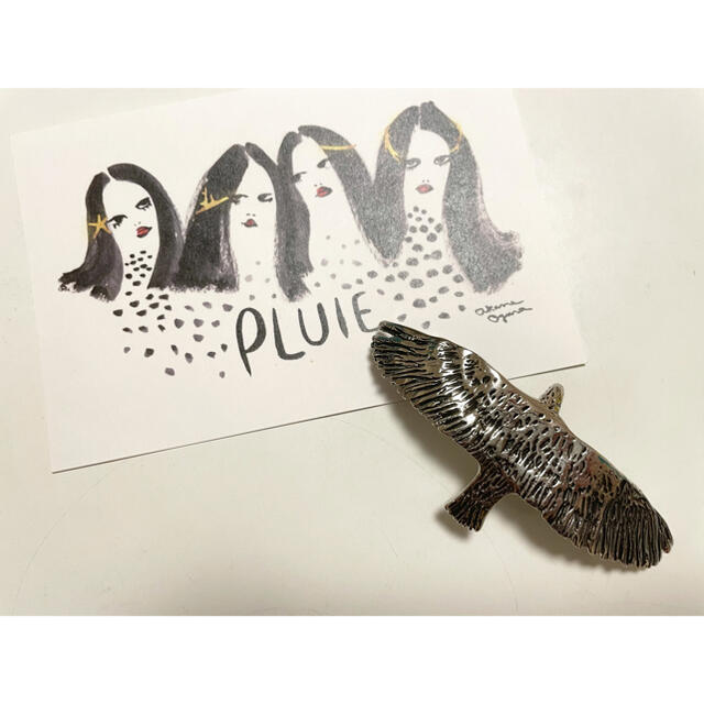 pluie  プリュイ　ホークバレッタ シルバー