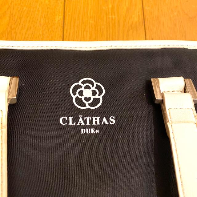 CLATHAS(クレイサス)のクレイサス　トートバッグ　黒×白 レディースのバッグ(トートバッグ)の商品写真