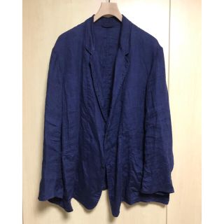 コモリ(COMOLI)のcomoli 21ss リネンwクロス ジャケット FRENCH NAVY 2(テーラードジャケット)