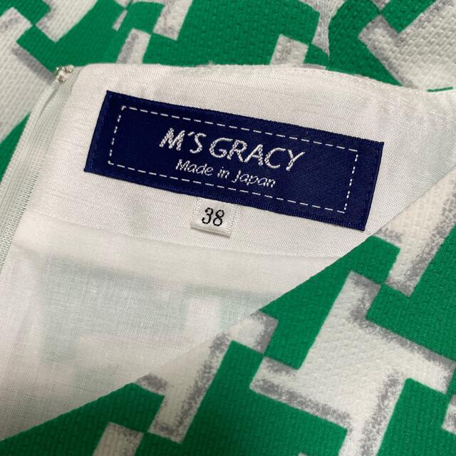 M'S GRACY(エムズグレイシー)のエムズグレイシー❤️ワンピース　size 38 未使用 レディースのワンピース(ひざ丈ワンピース)の商品写真