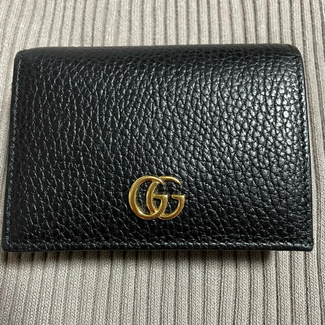 Gucci(グッチ)のGUCCI グッチ　２つ折り財布　黒 レディースのファッション小物(財布)の商品写真