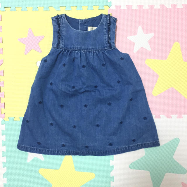 ZARA KIDS(ザラキッズ)のZARA  デニムワンピース  9-12month キッズ/ベビー/マタニティのベビー服(~85cm)(ワンピース)の商品写真