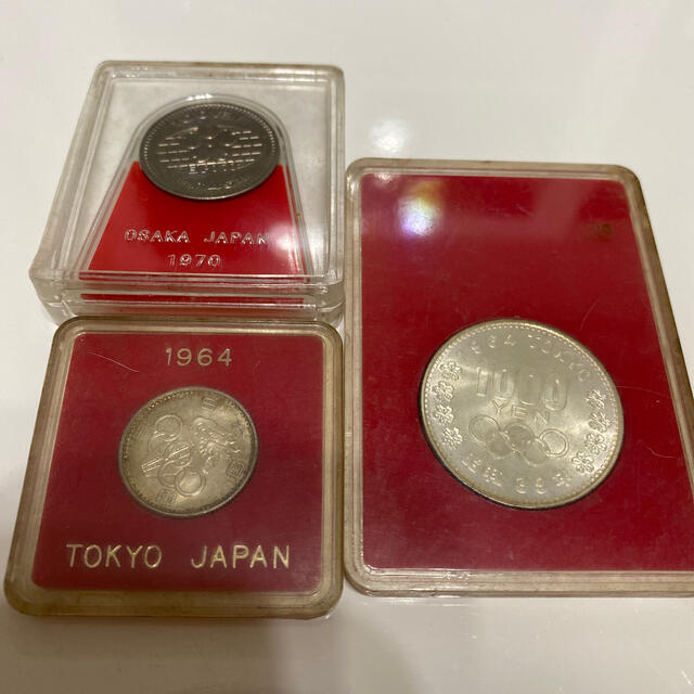 1964年東京五輪記念硬貨・1970年大阪万博記念硬貨セット
