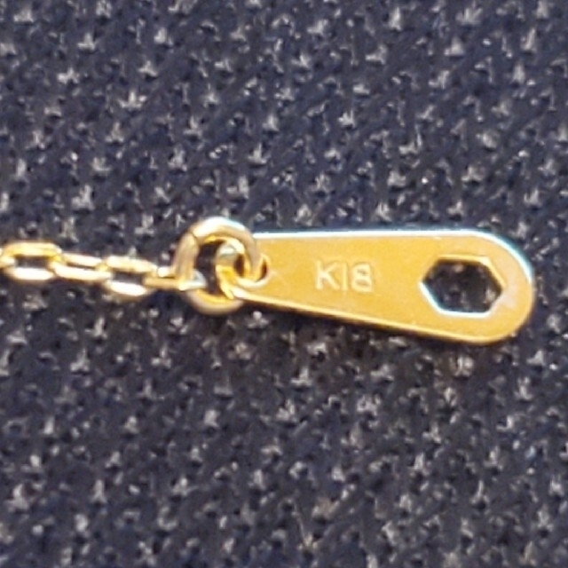 アーカー【高品質】K18イエローゴールド　１粒ダイヤネックレス