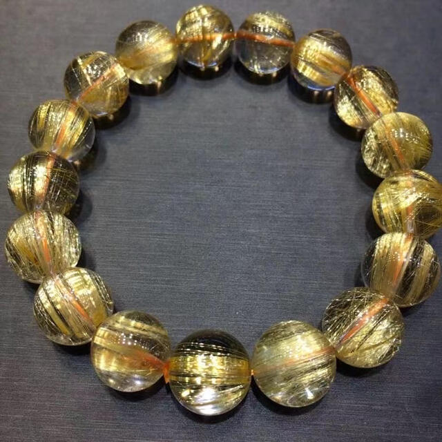 天然】タイチンルチルクオーツ ブレスレット 12mm | www.jarussi.com.br