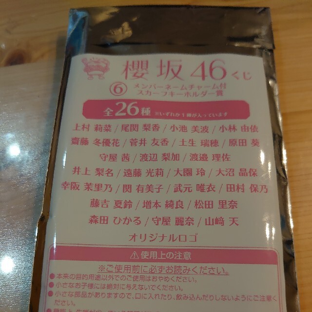 櫻坂46 武元唯衣 メンバーネームチャーム付きスカーフキーホルダー賞 一番くじ エンタメ/ホビーのタレントグッズ(アイドルグッズ)の商品写真