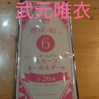 櫻坂46 武元唯衣 メンバーネームチャーム付きスカーフキーホルダー賞 一番くじ(アイドルグッズ)