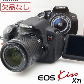 スマホ/家電/カメラ欠品なし★Canon Kiss X7i バリアングル液晶 レンズキット