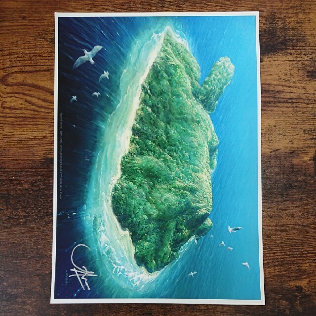 マジック：ザ・ギャザリング(マジックザギャザリング)の《リス島》John Avon サイン入りアートプリント/複製原画 エンタメ/ホビーのトレーディングカード(その他)の商品写真