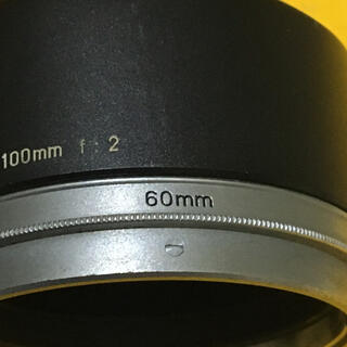 キヤノン(Canon)のCANON ビンテージ 100mm F2 メタルフード(レンズ(単焦点))